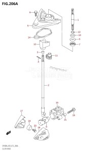 DF300A From 30002P-210001 (E03)  2012 drawing CLUTCH ROD