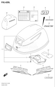 01504F-510001 (2005) 15hp P03-U.S.A (DF15A  DF15AR  DF15ATH) DF15A drawing ENGINE COVER (DF20ATH:P03)