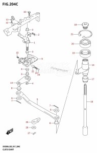 DF200AZ From 20003Z-710001 (E03)  2017 drawing CLUTCH SHAFT (DF200AZ:E03)