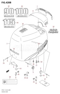 DF90 From 09001F-151001 (E03)  2001 drawing ENGINE COVER (K3,K4,K5,K6,K7,K8,K9)