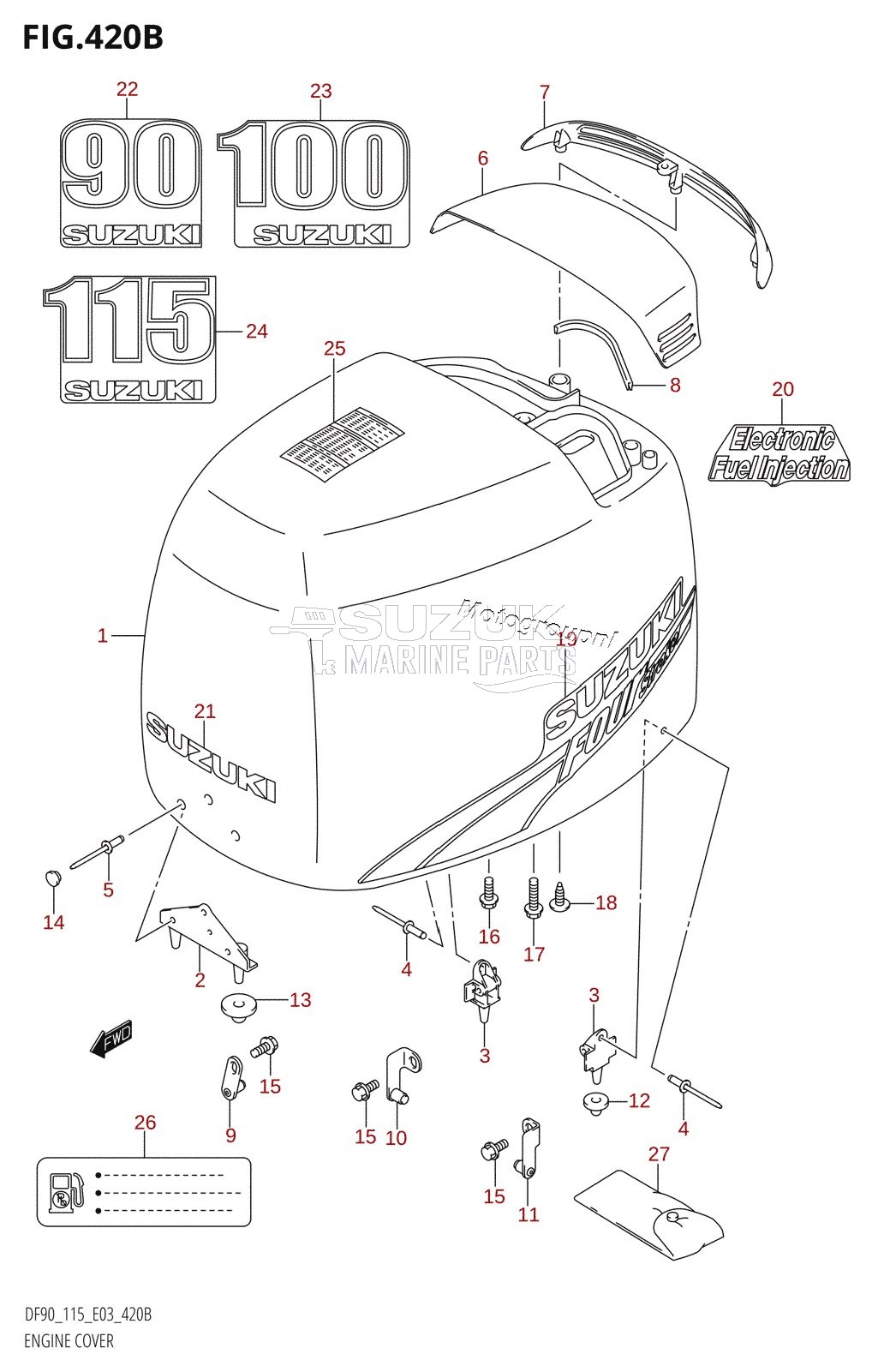 ENGINE COVER (K3,K4,K5,K6,K7,K8,K9)