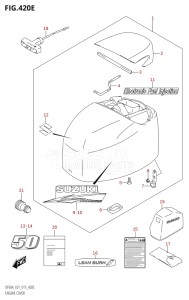 06002F-510001 (2005) 60hp E01 E40-Gen. Export 1 - Costa Rica (DF60A  DF60AQH  DF60ATH) DF60A drawing ENGINE COVER (DF50A:E01)