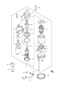 Outboard DF 40 drawing Starting Motor