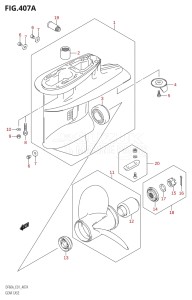 06002F-010001 (2010) 60hp E01 E40-Gen. Export 1 - Costa Rica (DF60ATHK10  DF60ATK10  DF60AWTHK10  DF60AWTK10) DF60A drawing GEAR CASE