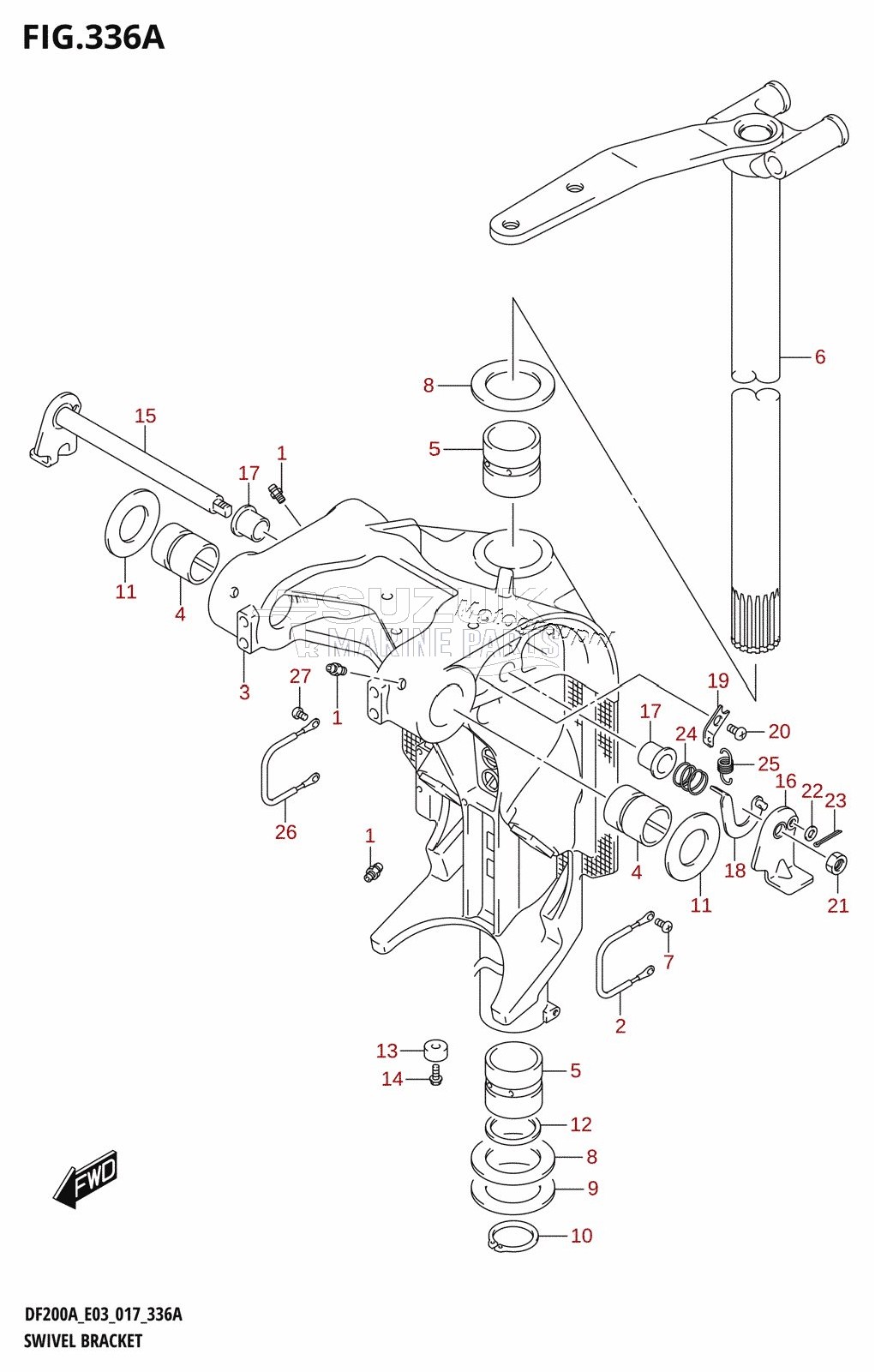 SWIVEL BRACKET (DF200AT:E03)