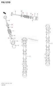 DF100 From 10002F-210001 (E01 E40)  2012 drawing CAMSHAFT (DF115T:E40)