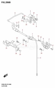 DF15A From 01504F-810001 (P01)  2018 drawing CLUTCH ROD (DF9.9BT,DF20AT)