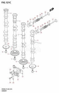 DF350A From 35001F-440001 (E11)  2024 drawing CAMSHAFT (DF300B,DF300BMD)