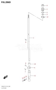 05004F-810001 (2018) 50hp E01-Gen. Export 1 (DF50AVT  DF50AVTH) DF50A drawing CLUTCH ROD (DF60A:E40,DF60AQH:E01,DF60AQH:E40)