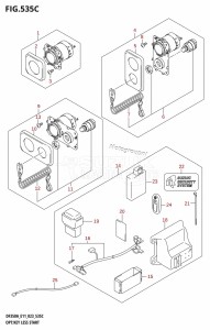 DF350AMD From 35001D-340001 (E11)  2023 drawing OPT:KEY LESS START (022,023)