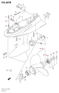 DF70 From 07001F-971001 (E03)  1999 drawing GEAR CASE (K1,K2,K3,K4,K5,K6,K7,K8,K9)