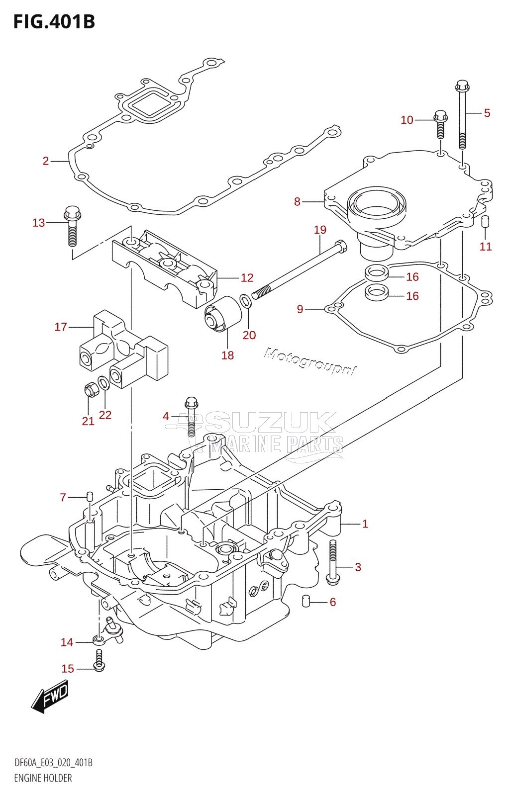 ENGINE HOLDER (DF50AVT,DF60AVT)