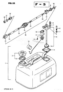 DT85 From 8501-614766 ()  1986 drawing FUEL TANK (MODEL VH : E06)