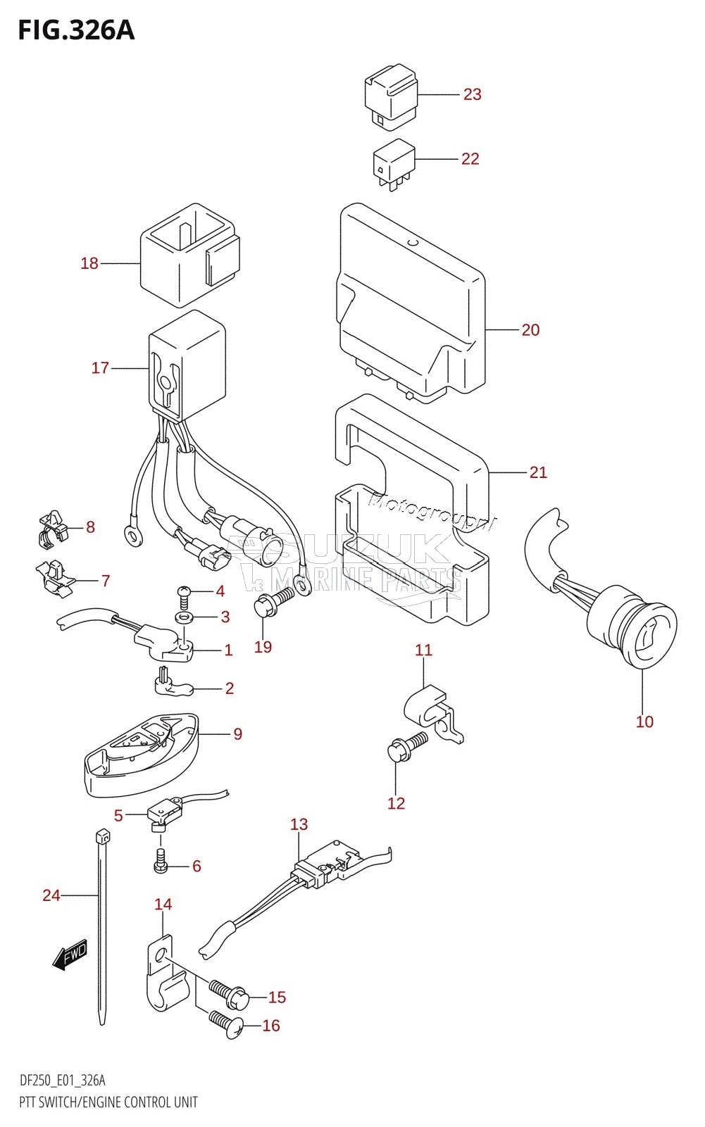 PTT SWITCH /​ ENGINE CONTROL UNIT