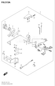 00994F-140001 (2021) 9.9hp P01-Gen. Export 1 (DF9.9A) DF9.9A drawing OPT:REMOTE CONTROL PARTS (DF8A,DF9.9A)