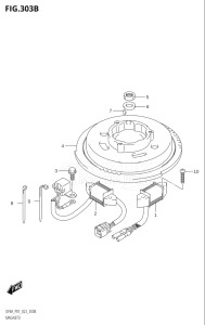 00994F-140001 (2021) 9.9hp P01-Gen. Export 1 (DF9.9A) DF9.9A drawing MAGNETO ((DF8A,DF9.9A):023)