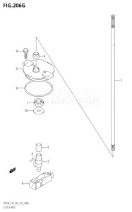 15002F-210001 (2012) 150hp E01 E40-Gen. Export 1 - Costa Rica (DF150T) DF150 drawing CLUTCH ROD (DF175Z:E01)