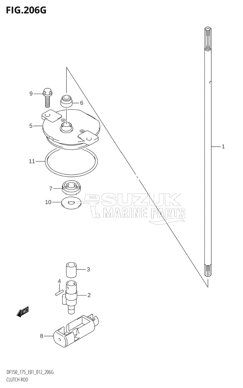 CLUTCH ROD (DF175Z:E01)