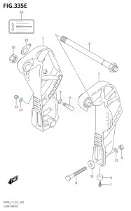 04004F-340001 (2023) 40hp E34-Italy (DF40AST) DF40A drawing CLAMP BRACKET (DF60AQH)