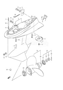 Outboard DF 140 drawing Gear Case (C/R)