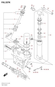 DF225T From 22503F-510001 (E01 E40)  2015 drawing TRIM CYLINDER (DF250T:E40:(X-TRANSOM,XX-TRANSOM))