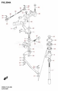 DF250ASS From 25001N-240001 (E03)  2022 drawing CLUTCH SHAFT