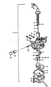 DT4 From d-10001 ()  1983 drawing CARBURETOR