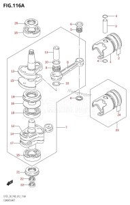 DT25 From 02503K-210001 (P36-)  2012 drawing CRANKSHAFT (DT25K:P36)