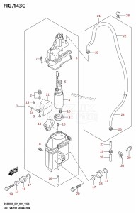 DF150AP From 15003P-440001 (E11)  2024 drawing FUEL VAPOR SEPARATOR (E40)