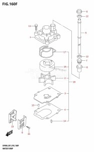 DF100B From 10004F-810001 (E01 E40)  2018 drawing WATER PUMP (DF90A:E40,DF90ATH:E40)