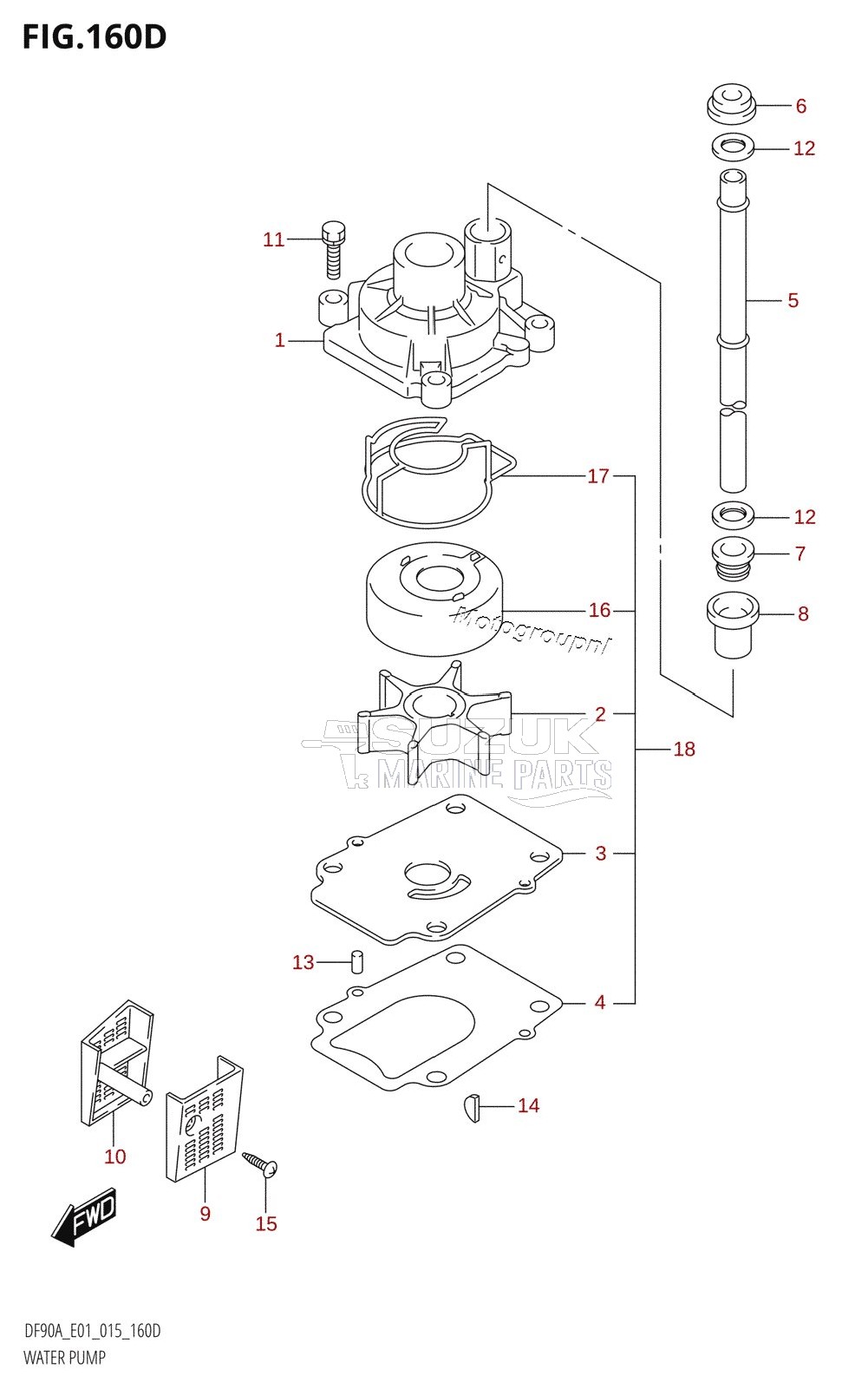 WATER PUMP (DF70ATH:E40)