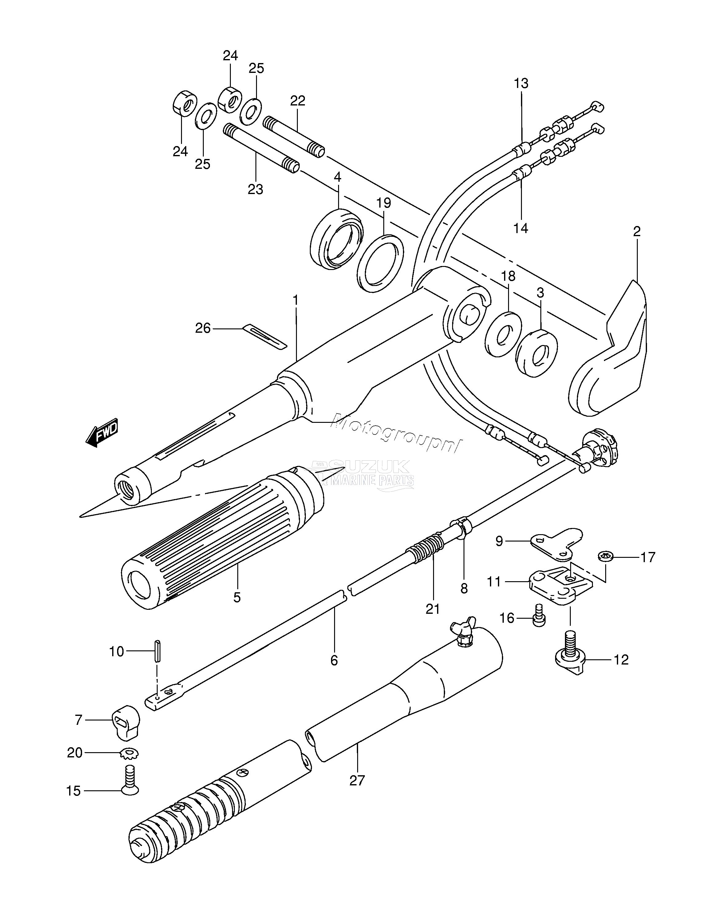 TILLER HANDLE