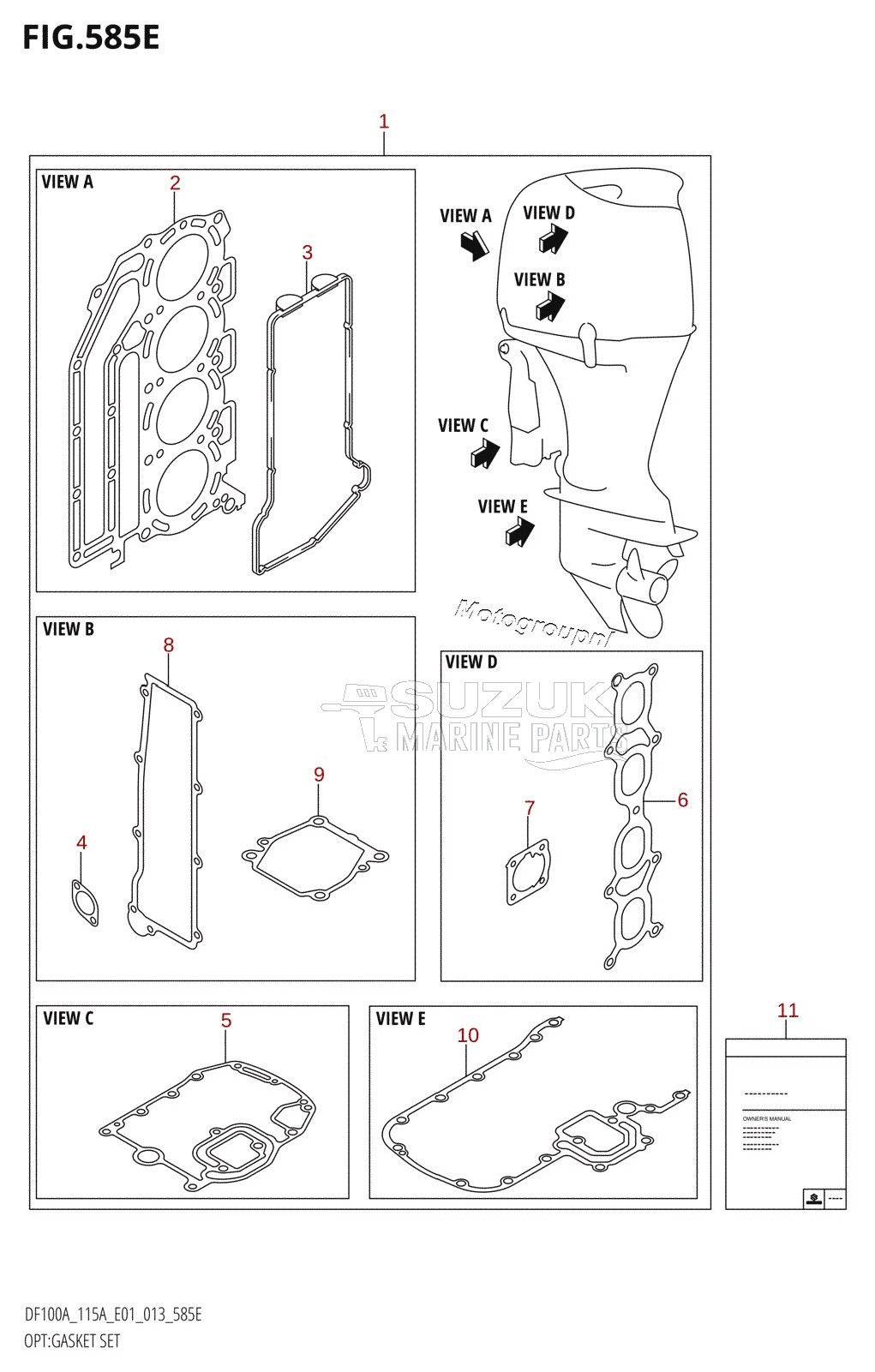 OPT:GASKET SET (DF115AZ:E01)