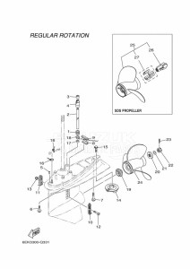 F115BETX drawing PROPELLER-HOUSING-AND-TRANSMISSION-2