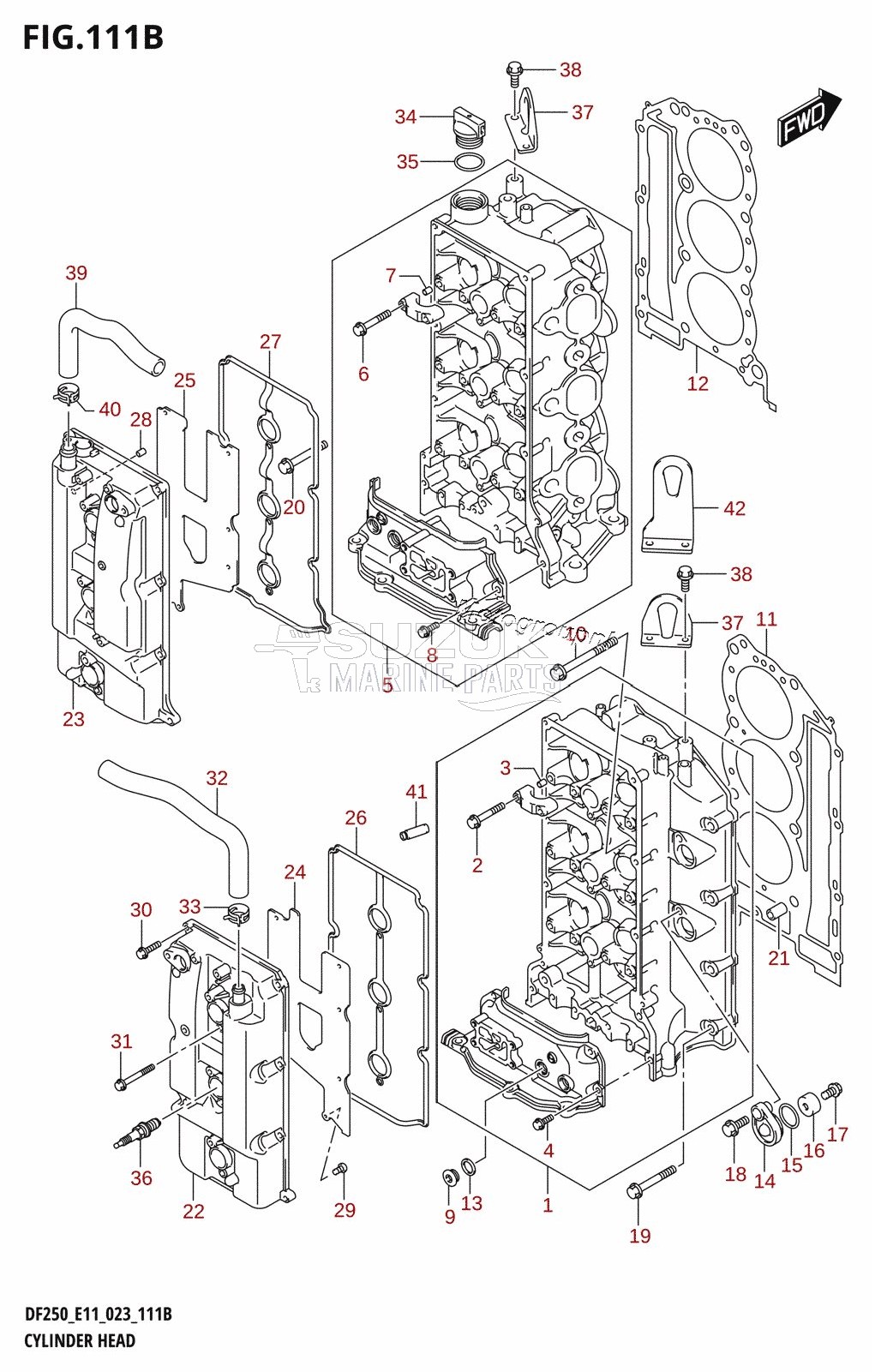 CYLINDER HEAD (DF250T,DF250Z)