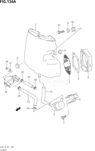 04002F-10001 (2010) 40hp E01-Gen. Export 1 (DF40QHK10  DF40TK10) DF40 drawing SILENCER (X,Y)