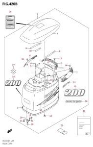 DF250Z From 25001Z-680001 (E01 E40)  2006 drawing ENGINE COVER ((DF200T,DF200Z,DF200WT,DF200WZ):(K10,011))