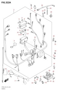 09003F-510001 (2005) 90hp E03-USA (DF90A) DF90A drawing HARNESS