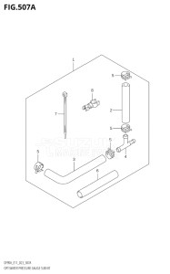 07501F-340001 (2023) 75hp E03-USA (DF75AT) DF75A drawing OPT:WATER PRESSURE GAUGE SUB KIT