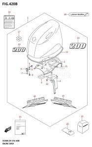 DF200A From 20003F-610001 (E03 E40)  2016 drawing ENGINE COVER (DF200AT:E01)