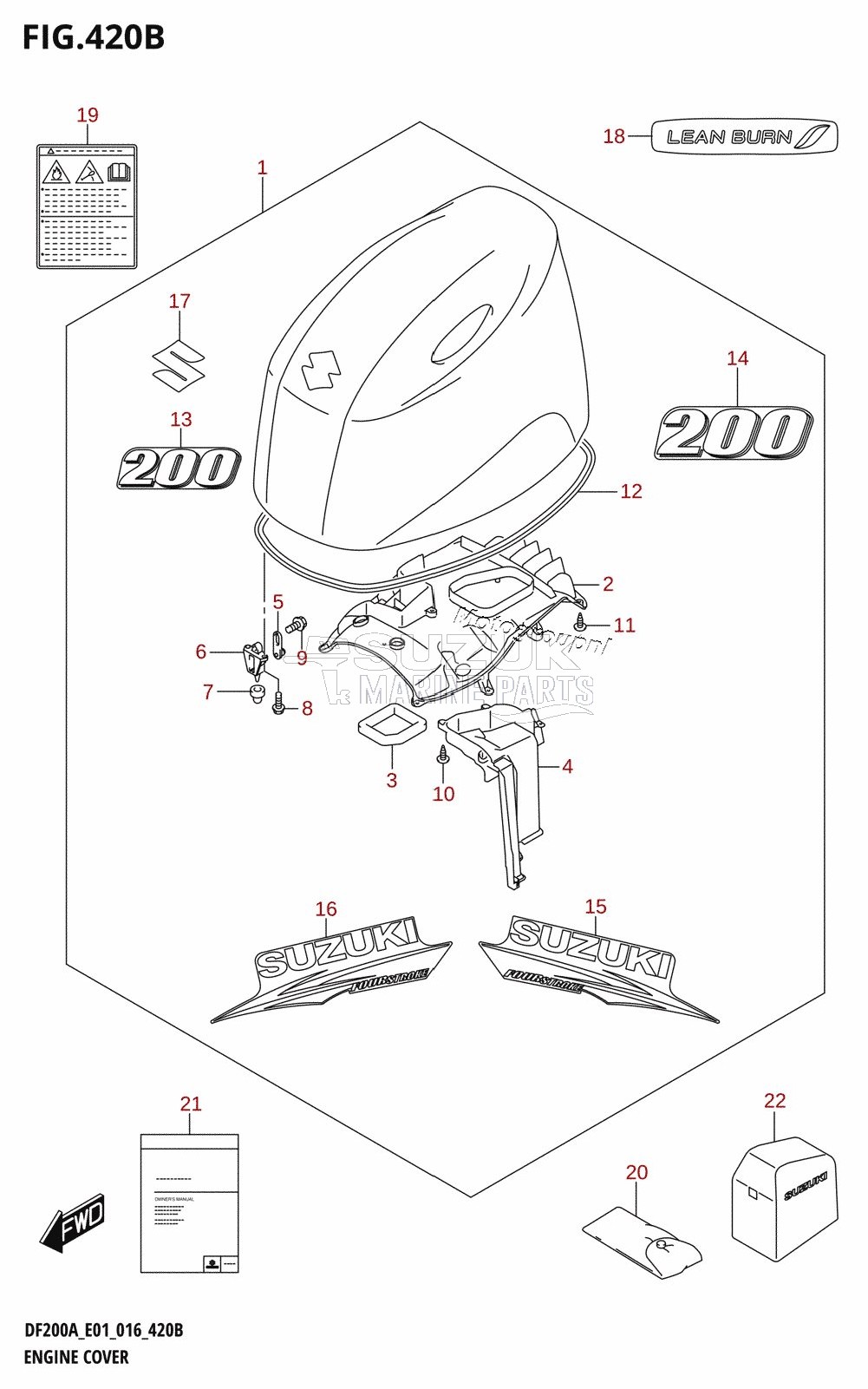 ENGINE COVER (DF200AT:E01)