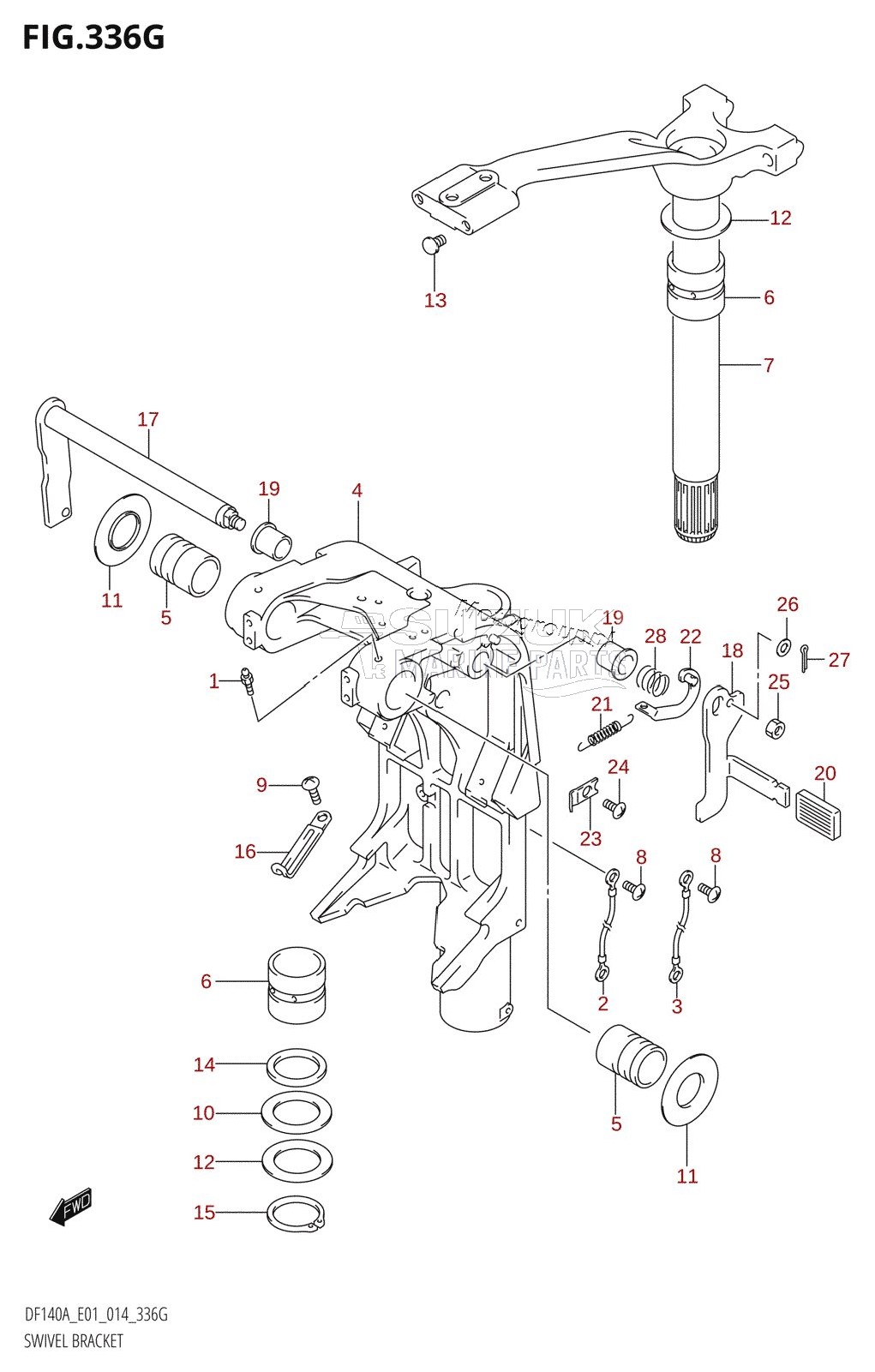 SWIVEL BRACKET (DF140AT:E01)