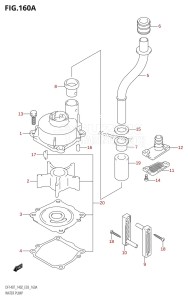 DF140Z From 14001Z-880001 (E03)  2008 drawing WATER PUMP (K2,K3,K4,K5,K6)