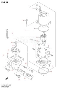 DF140 From 14001Z-680001 (E01 E40)  2006 drawing PTT MOTOR