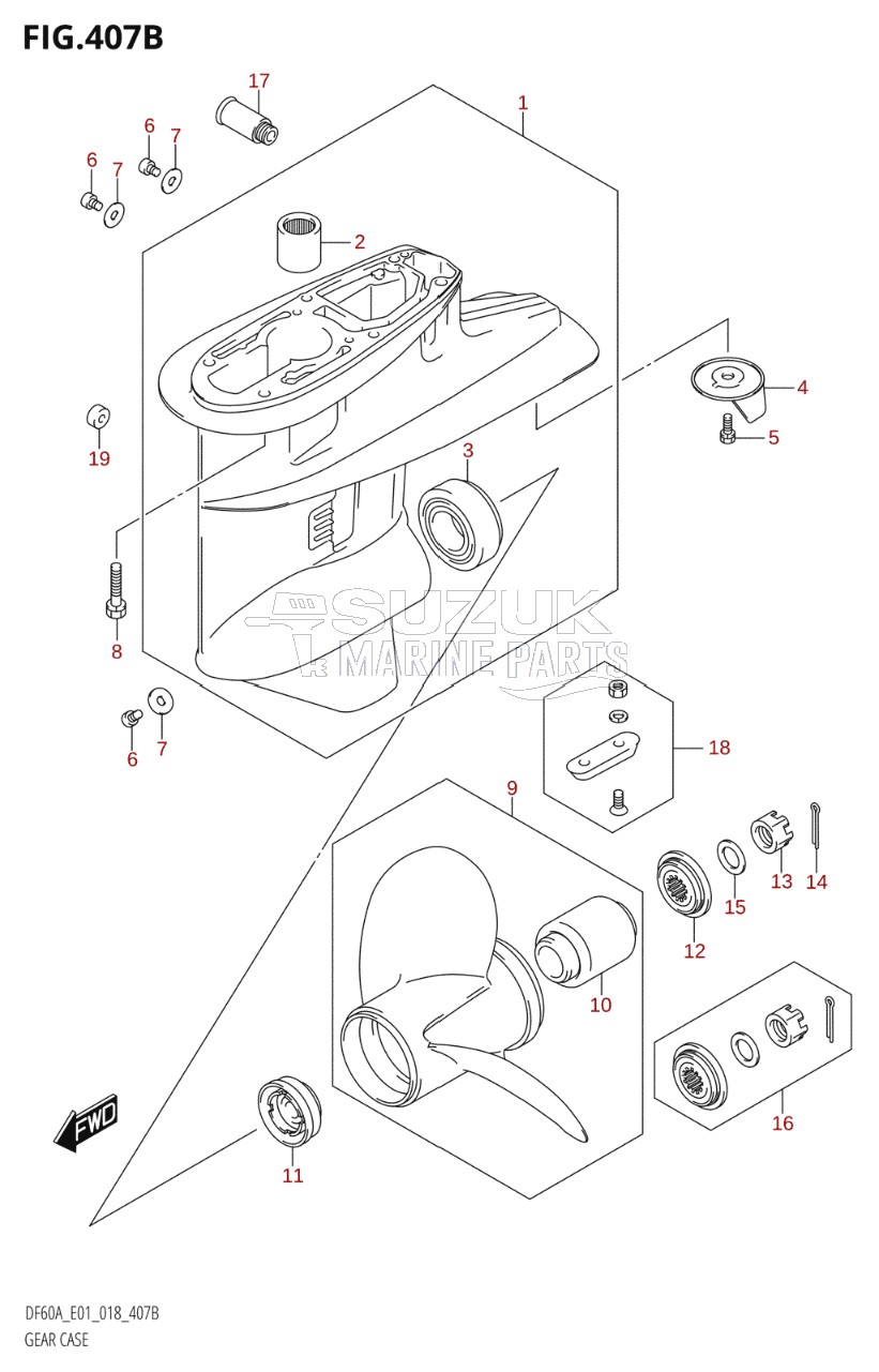 GEAR CASE ((DF40AQH,DF40ATH,DF50ATH):E01)