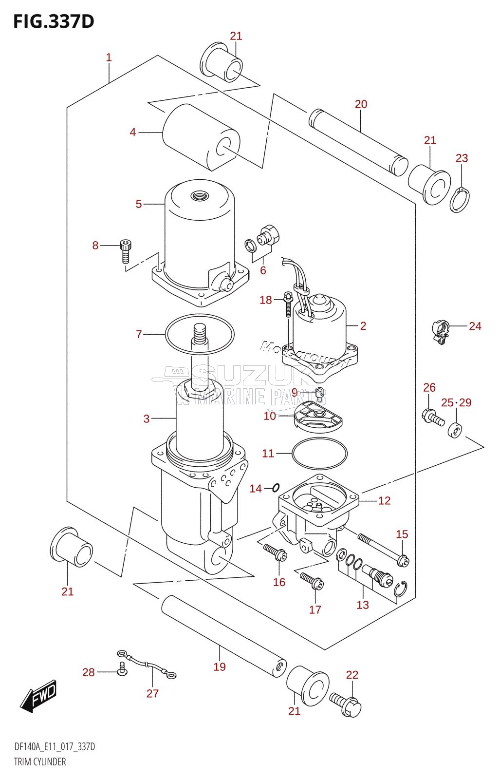 TRIM CYLINDER (DF115AZ:E11)