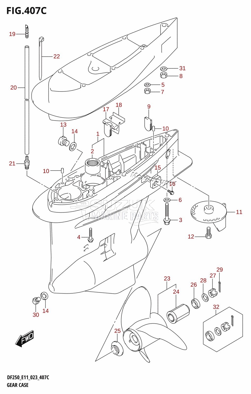 GEAR CASE (DF225T)