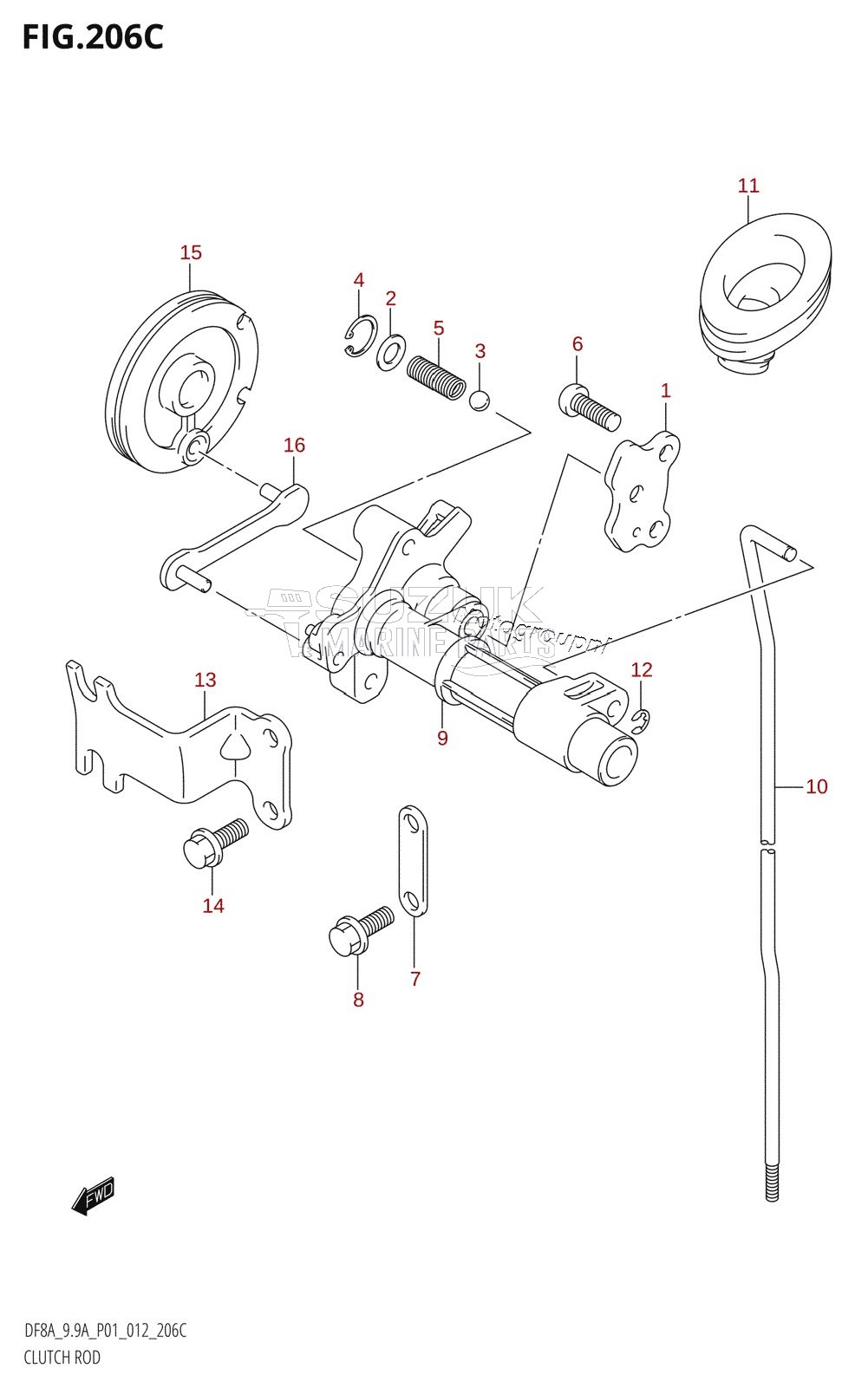 CLUTCH ROD (DF9.9A:P01)