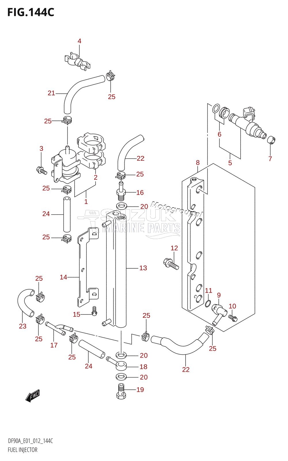 FUEL INJECTOR (DF70ATH:E01)