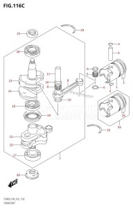 DT40 From 04005K-610001 ()  2016 drawing CRANKSHAFT (DT40WR:P40)